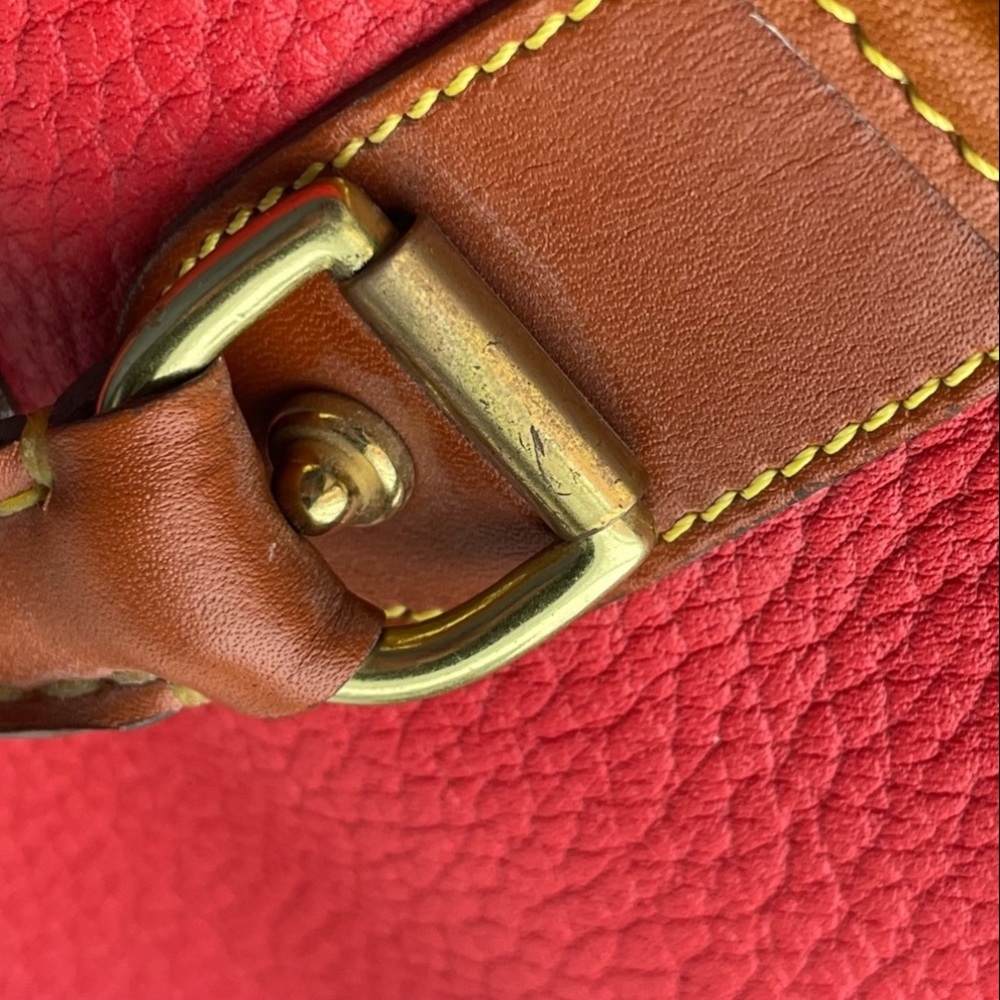 Dooney & Bourke Red Leather Buckle satchel Bag - Picture 13 of 15